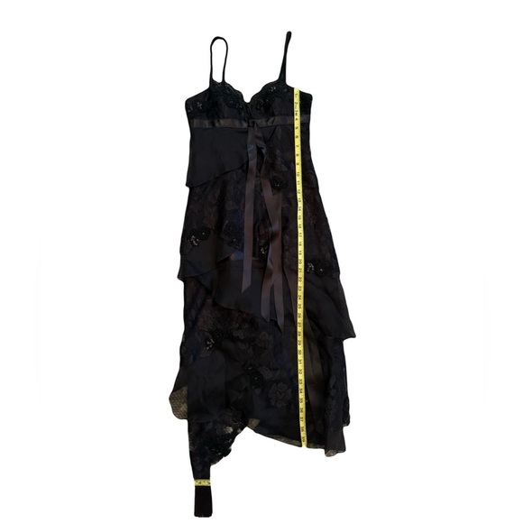 Suchada Women’s Vintage Ballroom Dance/Prom Dress Black Sequin Lace Ribbon. Sz 4 - Picture 6 of 7